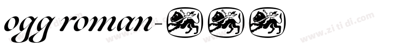 ogg roman字体转换
